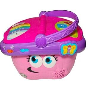 LeapFrog Shapes & Sharing Picnic Basket Pink Toy Butterfly Music Sounds No Food